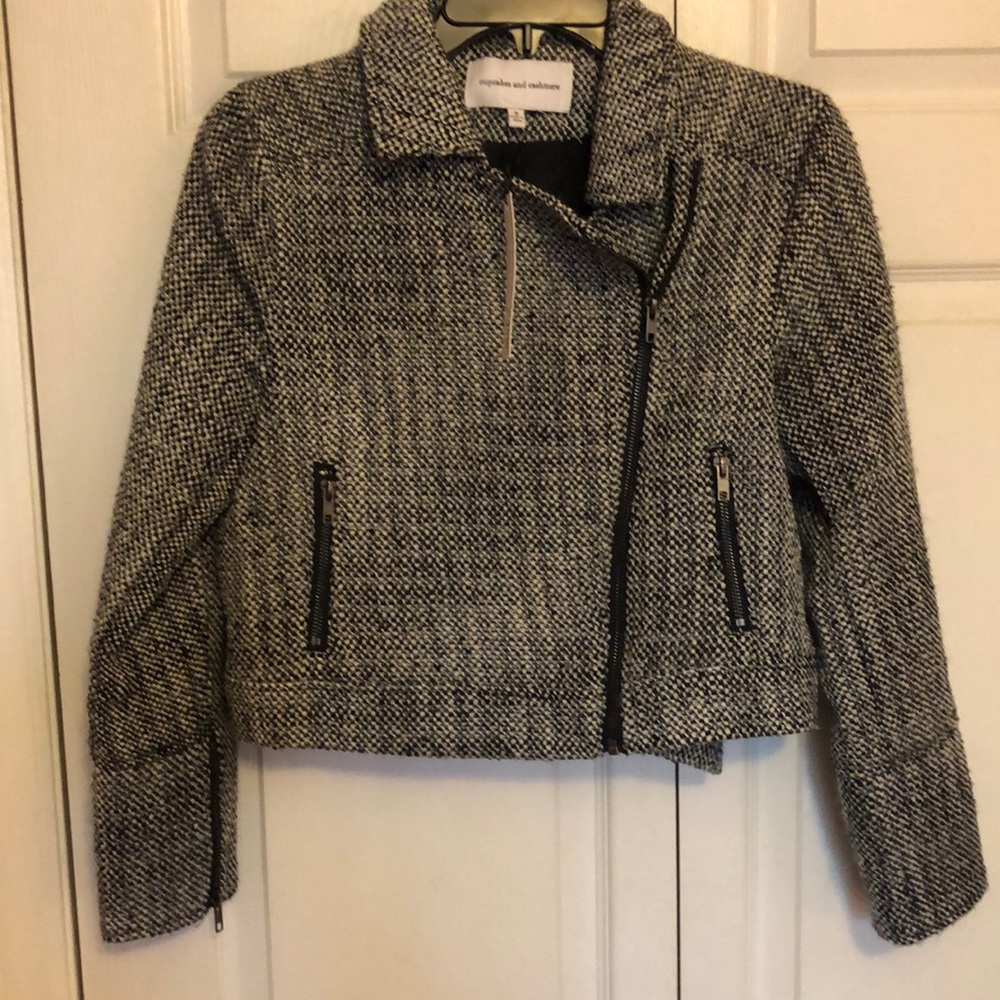 NWT cupcakes and cashmere tweed crop jacket